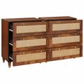 vidaXL Komoda set 2 ks 60 x 33,5 x 75 cm Masívne mango drevo Hnedá