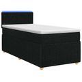 vidaXL Posteľ boxspring s matracom Čierna 80 x 200 cm Látka