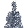 vidaXL Úzky vianočný stromček strieborný 180 cm
