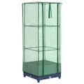 vidaXL Záhon s krytom na skleník ratanový vzhľad 40x40x123 cm
