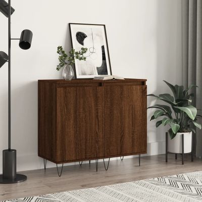 vidaXL Komody 2 ks hnedý dub 40x35x70 cm kompozitné drevo