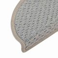 vidaXL Kobercové nášľapy na schody 15 ks sivé 65x21x4 cm