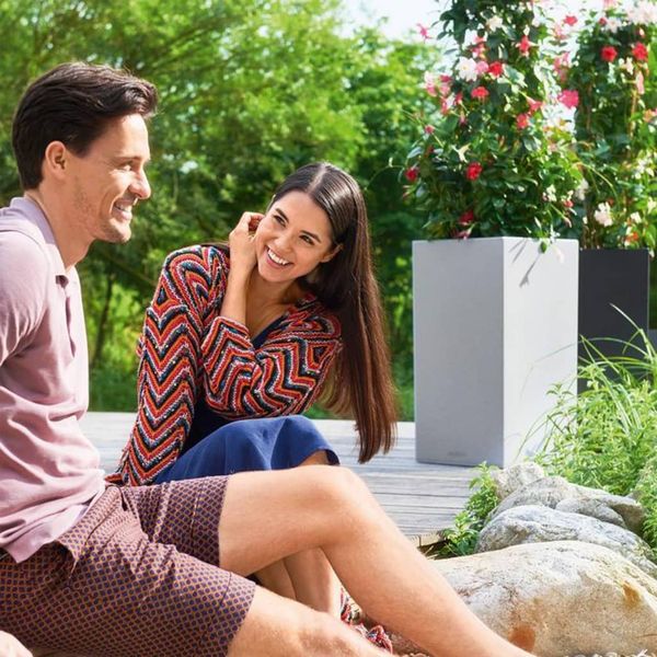 LECHUZA Kvetináč CANTO Stone 40 High ALL-IN-ONE kamenný sivý