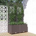 vidaXL Záhradný kvetináč s mriežkou hnedý 80x40x136 cm PP