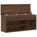 VidaXL Lavička na topánky Hnedý Dub 102x30,5x45cm Konštruktérske drevo
