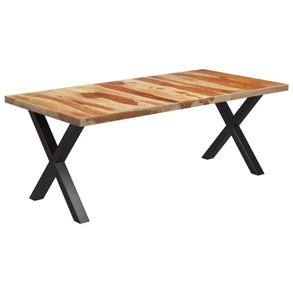 vidaXL Jedálenský stôl, nohy v tvare X 200x100x77 cm, drevený masív