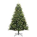 vidaXL Umelý skladací vianočný stromček 300 LED diód Zelená 240 cm