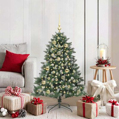 vidaXL Umelý vianočný stromček Zelená 120 cm PVC, plast a oceľ