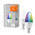 LEDVANCE SMART LED žiarovka CLAS B 40 4,9 W E14 Multicolor
