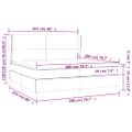 vidaXL Posteľný rám boxspring s matracom čierny 200x200 cm zamat