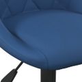vidaXL Kancelárska stolička modrá zamatová