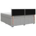 vidaXL LED boxspring posteľ s matracom Svetlosivá 200 x 200 cm Látka