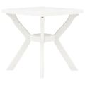 vidaXL Bistro stolík, biely 70x70x72 cm, plast