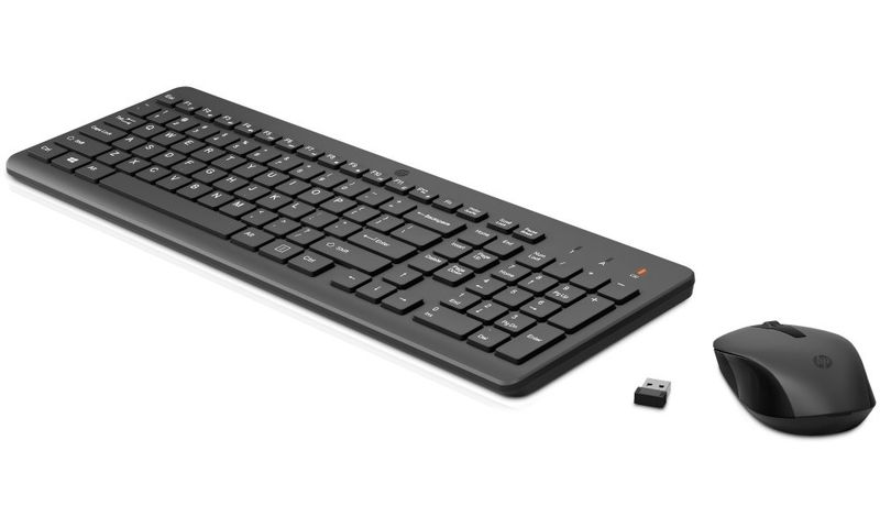 HP Bezdrôtová klávesnica a myš HP 330 - anglická Sada klávesnice a myši, bezdrôtový, US layout, USB, čierna