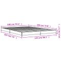 vidaXL Posteľný rám čierny 140x190 cm kompozitné drevo a kov