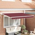 vidaXL Rám markízy Vínovo červená 300 x 200 cm Polyester s PU povrchom