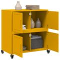 vidaXL Komoda horčicovožltá 68x39x72 cm oceľ