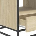 vidaXL Konferenčný stolík, dub sonoma 100x50x45cm kompozitné drevo+kov