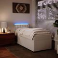 vidaXL Boxspring posteľ s matracom biela 80x200 cm umelá koža