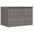 vidaXL Záhradný úložný box sivý 150x100x100 cm polyratanový