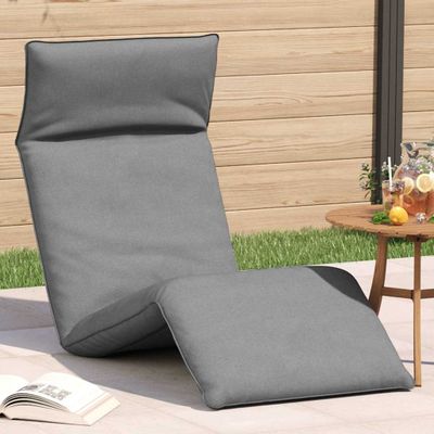 vidaXL Skladacie ležadlo, sivé 175x54x8,5 cm, oxfordská látka