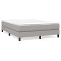 vidaXL Posteľný rám s boxspringom bledosivý 140x190 cm látka