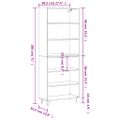vidaXL Vysoká skrinka dymový dub 69,5x32,5x180 cm kompozitné drevo