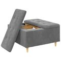 vidaXL Ottoman s Úložným Priestorom Tmavo šedá 80 x 80 x 45 cm Zamat