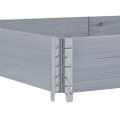 vidaXL Paletová ohrádka sivá 150x50 cm borovicový masív