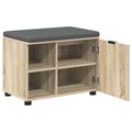 vidaXL Predsieňová lavica s vankúšom Sonoma dub 60 x 38 x 46 cm