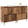 vidaXL Komody 2 ks Staré drevo 60 x 35 x 70 cm Kompozitné drevo