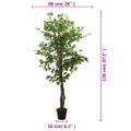vidaXL Umelý fikusový strom 630 listov 120 cm zelený