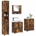 vidaXL Sada kúpeľňového nábytku 4 ks Dymová dub 61 x 35 x 64 cm