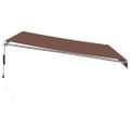 vidaXL Automaticky zaťahovacia markíza s LED hnedáová 400x350 cm