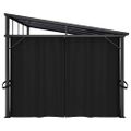 vidaXL Altánok so závesom 405x294x244 cm, antracitový