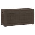 vidaXL Záhradný úložný box hnedý 119x48x60 cm polypropylénový
