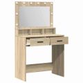 vidaXL Toaletný stolík Sonoma dub 79 x 41 x 135 cm Kompozitné drevo