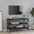 vidaXL TV skrinka čierna 80x40x50 cm spracované drevo
