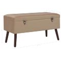 vidaXL Lavica s úložným priestorom 80 cm béžová zamat