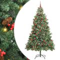vidaXL Umelý vianočný stromček 300 LED Teplá biela PVC a kov Zelená