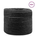 vidaXL Jutové lano 12 mm Čierna 100% Tossa juta