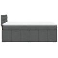 vidaXL Posteľný rám boxsping s matracom tmavosivý 80x200 cm látka