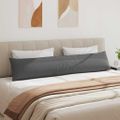 vidaXL Vankúše na pohovku 2 ks látka Tmavo šedá 200 x 40 cm