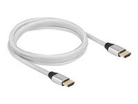 Ultra High Speed - HDMI kábel - HDMI s pinmi (samec) do HDMI s pinmi (samec) - 2 m - trojnásobne tienený - strieborná - kontakty pozlátené, podpora 8K60Hz (7680 x 4320)