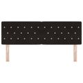 vidaXL LED hlavová doska s LED pásikmi Čierny 160 cm Zamat