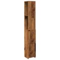 vidaXL Kúpeľňová skrinka Old Wood 25x25x170 cm Engineered Wood
