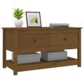 vidaXL Konferenčný stolík medovo-hnedý 102x49x55 cm borovicový masív