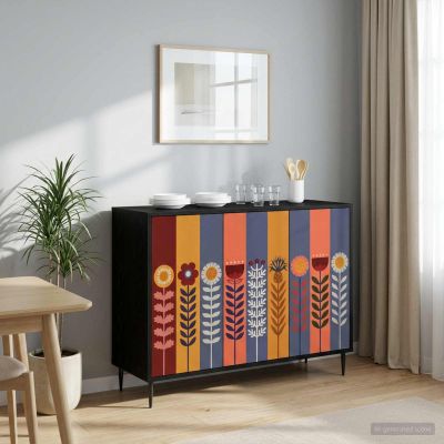 vidaXL Servírovacia skriňa ESSEN Čierny dub 102 x 33 x 76 cm