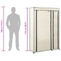 vidaXL Skladacie šatníky 2 ks krémové 110x45x175 cm látkové