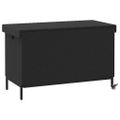 vidaXL Záhradný úložný box s kolieskami, čierny 110x55x73 cm, polyratan